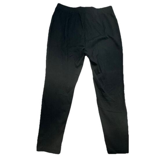 TALBOTS Dress Pants 1X Skinny Ankle Pull On Black Ankle Button Accents Leggings - Picture 9 of 9